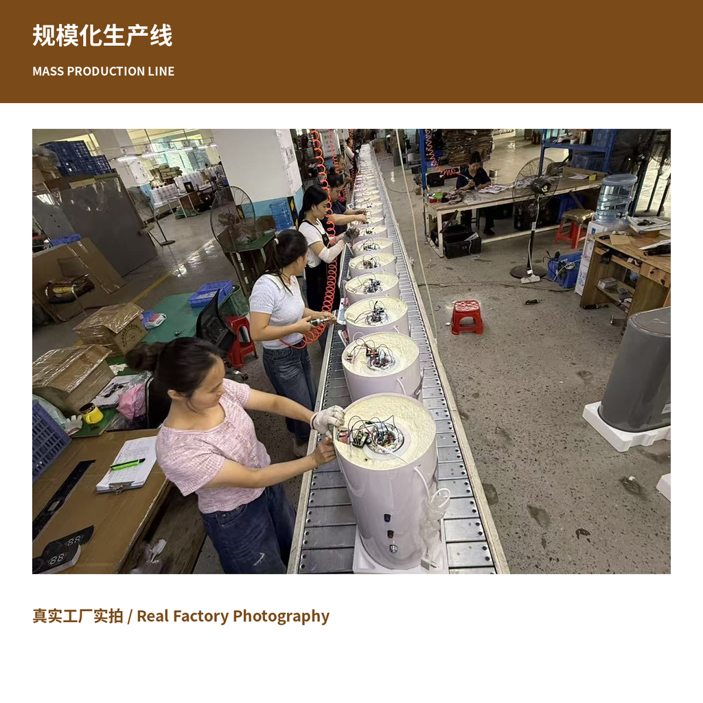 Manual wiring labeling and final assembly of electric water heaters