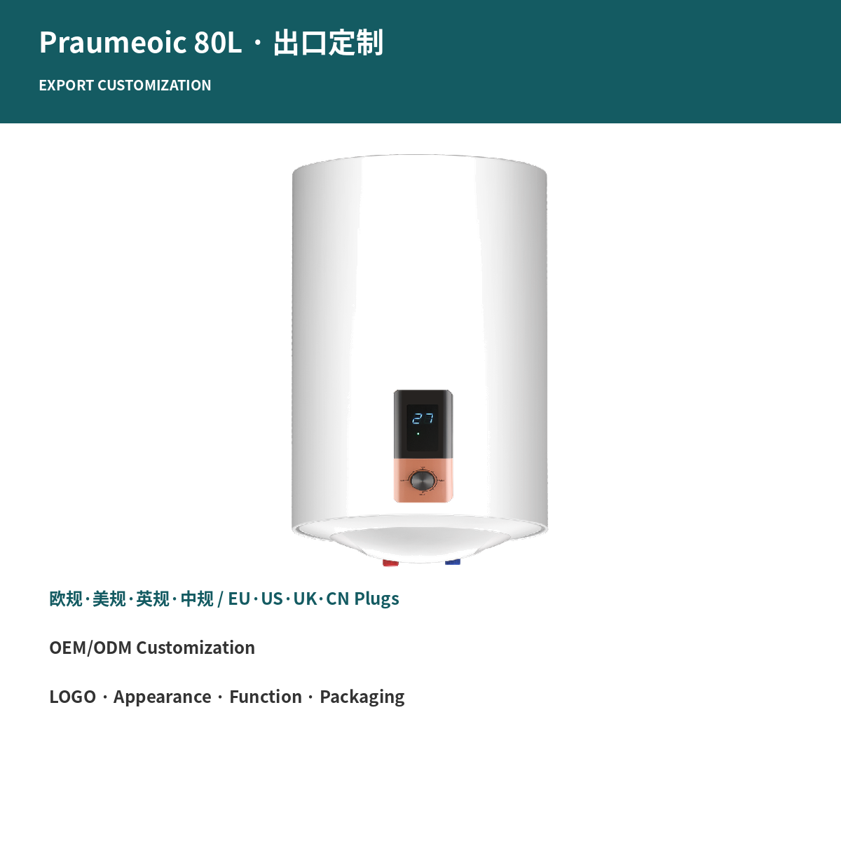 100L 2000W Electric Storage Water Heater